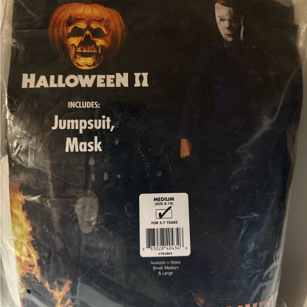 Halloween II Kids Costume - Black Jumpsuit and Mask